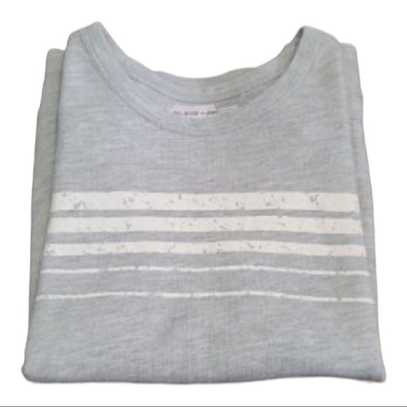 MELROSE and Market Grey and White Striped Sweatshirt Size XL - Picture 2 of 2